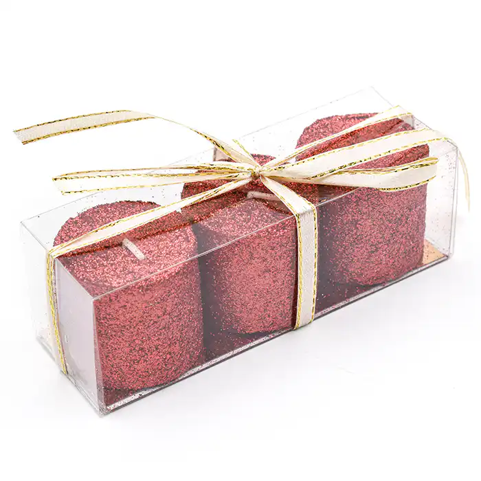 Xmas mini sveće za dekoraciju, set 3 kom