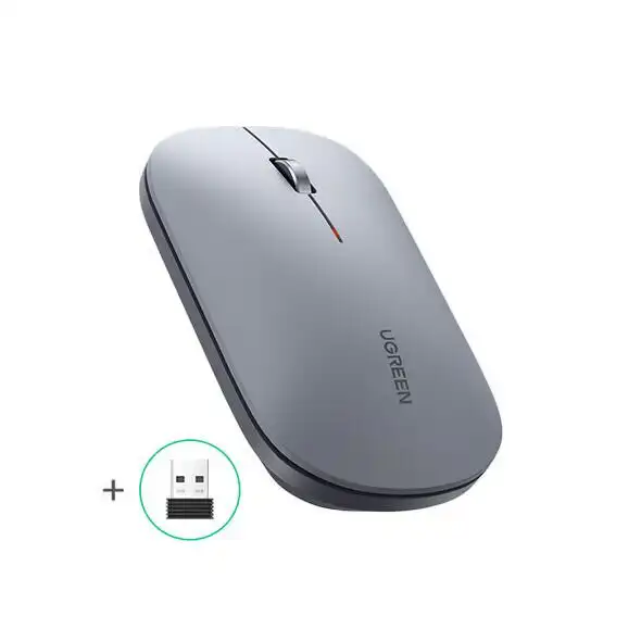 UGREEN MU001 sivi bežični miš 2.4 GHz, 4000 DPI