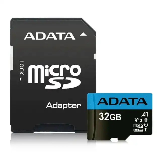 Micro SD Card 32GB AData + Sd adapter AUSDH32GUICL10A