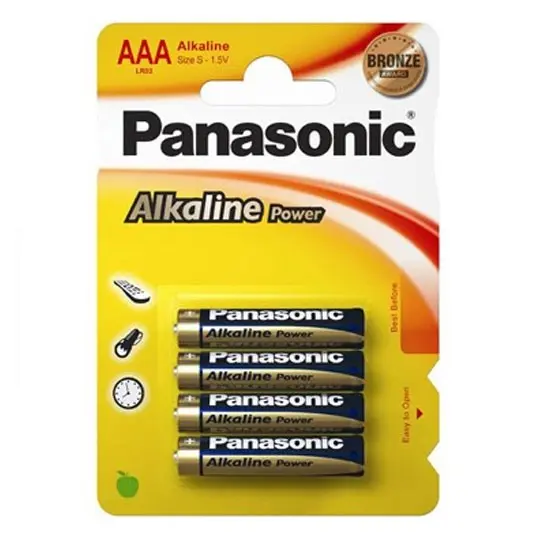 Panasonic Alkaline Power AAA LR03 alkalne baterije 1,5 V, 4 kom