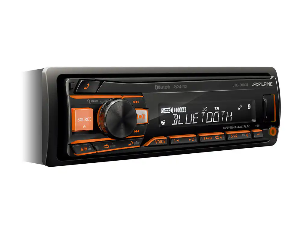 Alpine UTE-200BT 1-DIN auto radio sa Bluetoothom, 4 x 50 W