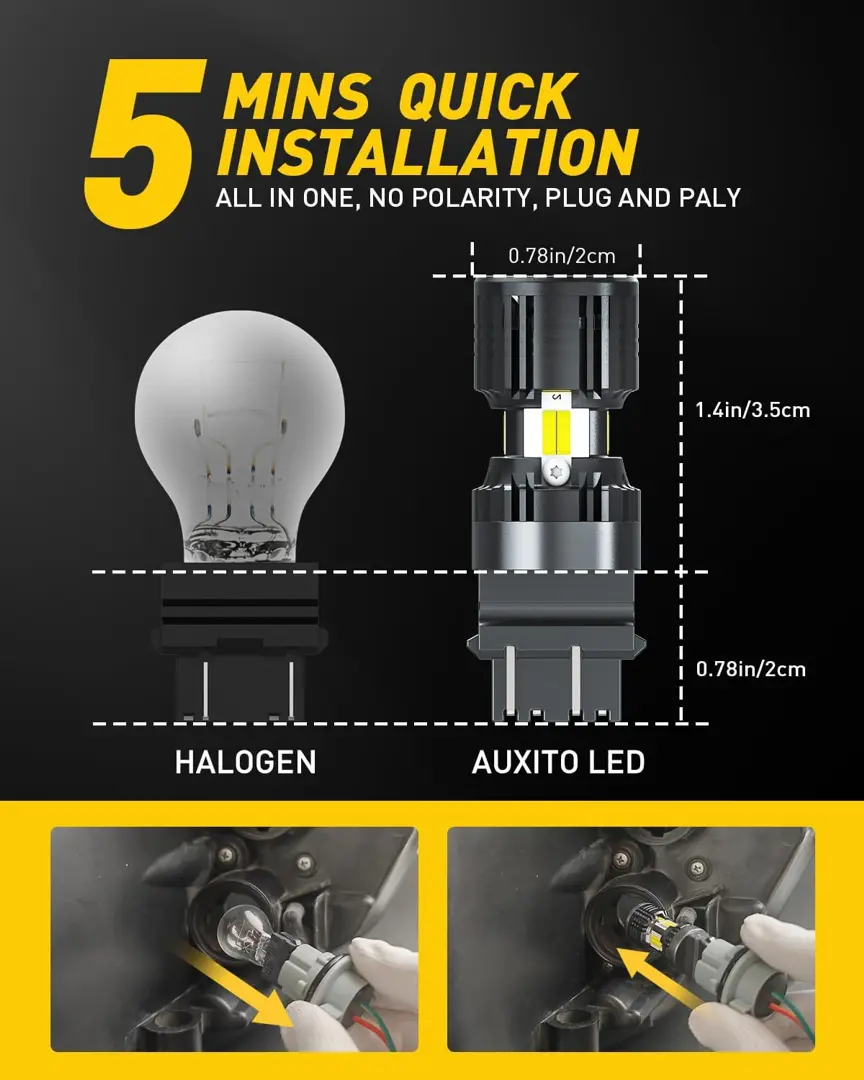 AUXITO 4KP8 3156/3157 bele LED sijalice, 4000 lm, set od 2