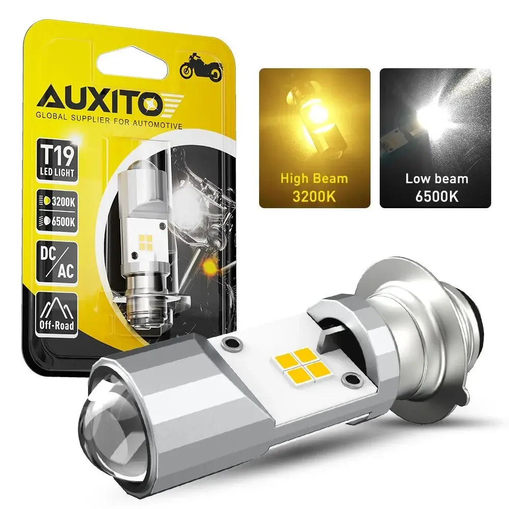 AUXITO T19 P15D-25-1 LED sijalica za motocikl 3200K žuta