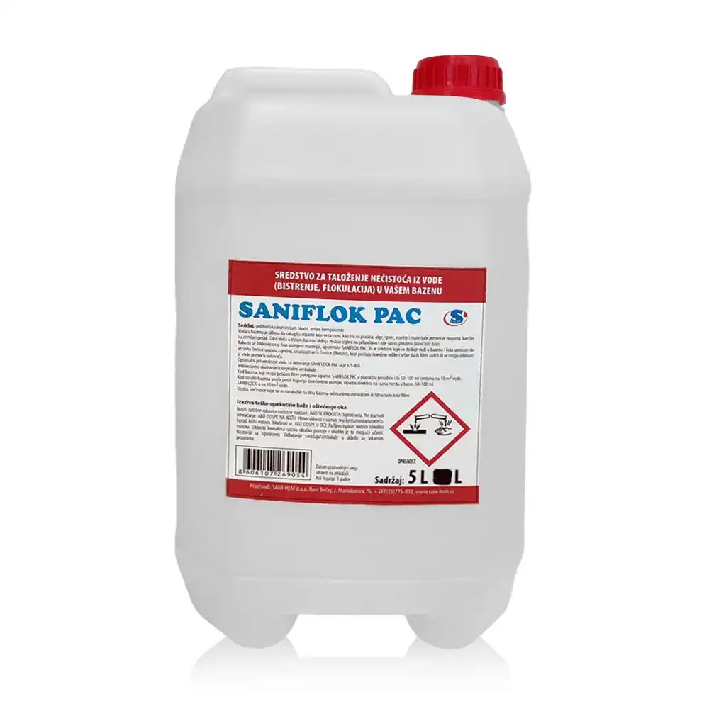 SANI-HEM Saniflok PAC sredstvo za bistrenje i flokulaciju vode, 5 l