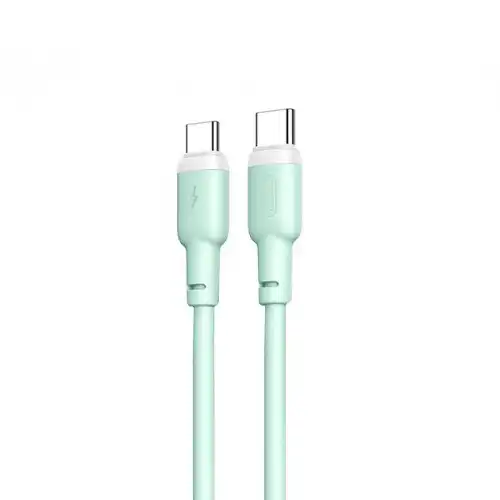 XO NB208B PD USB-C na USB-C kabl 60 W, 1 m, zeleni