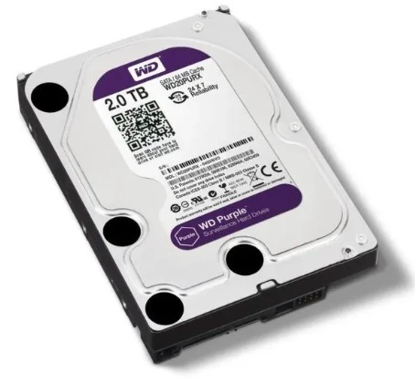 WD Purple WD20PURX, 2 TB, 3,5-inčni HDD za nadzor
