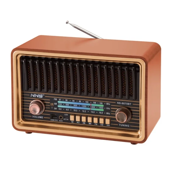 Elementa NS-8075BT retro Bluetooth radio sa RGB osvetljenjem, 7 W
