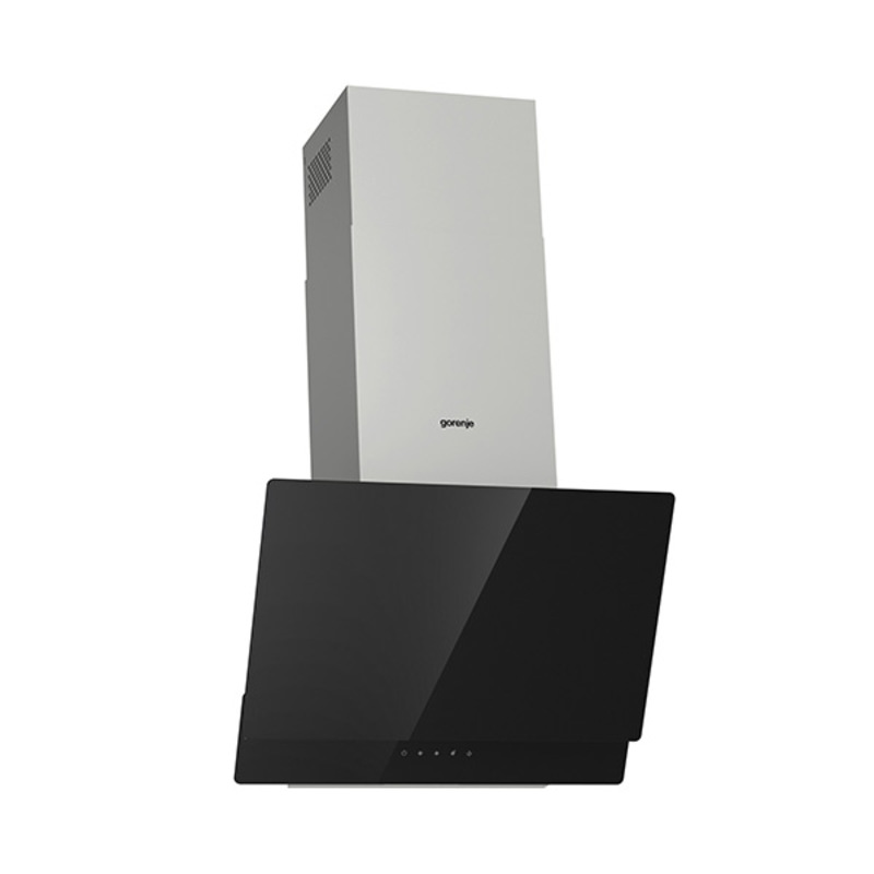 Zidni dekorativni aspirator Gorenje WHI649EXBG, crno staklo/inox, 60 cm