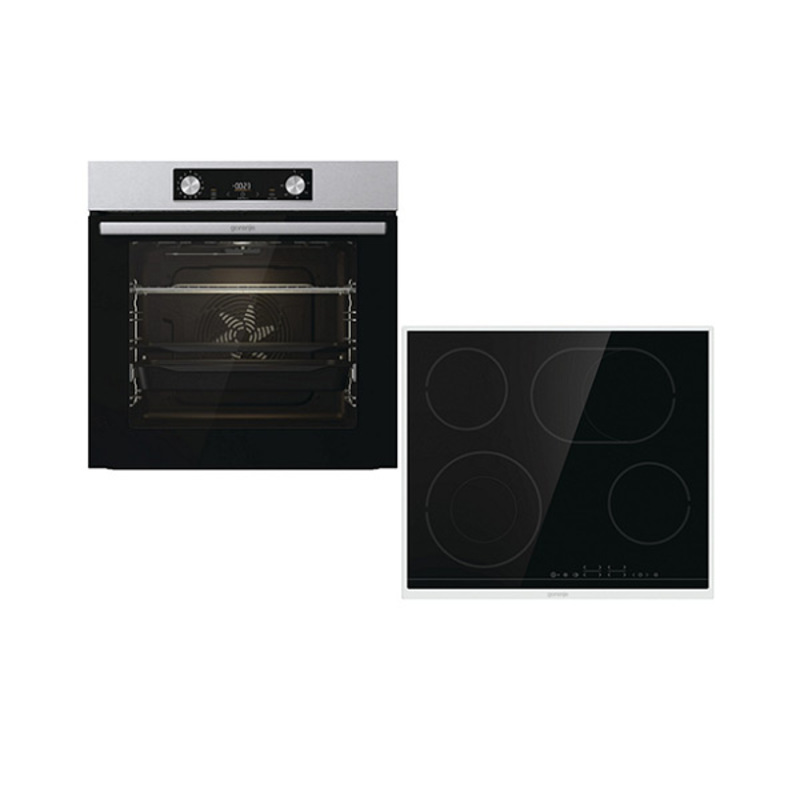 Gorenje SteelSteam ugradni set: rerna BOS6737E06X i ploča ECT43X