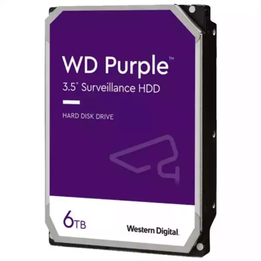 WD Purple WD62PURZ hard disk 6 TB, 3,5 inča, SATA III, 128 MB, za video-nadzor