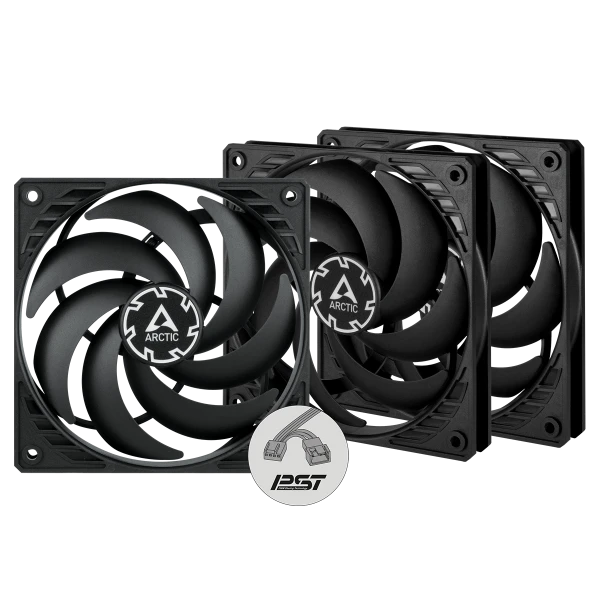 ARCTIC P12 Slim PWM PST, komplet od 3 ventilatora 120 mm
