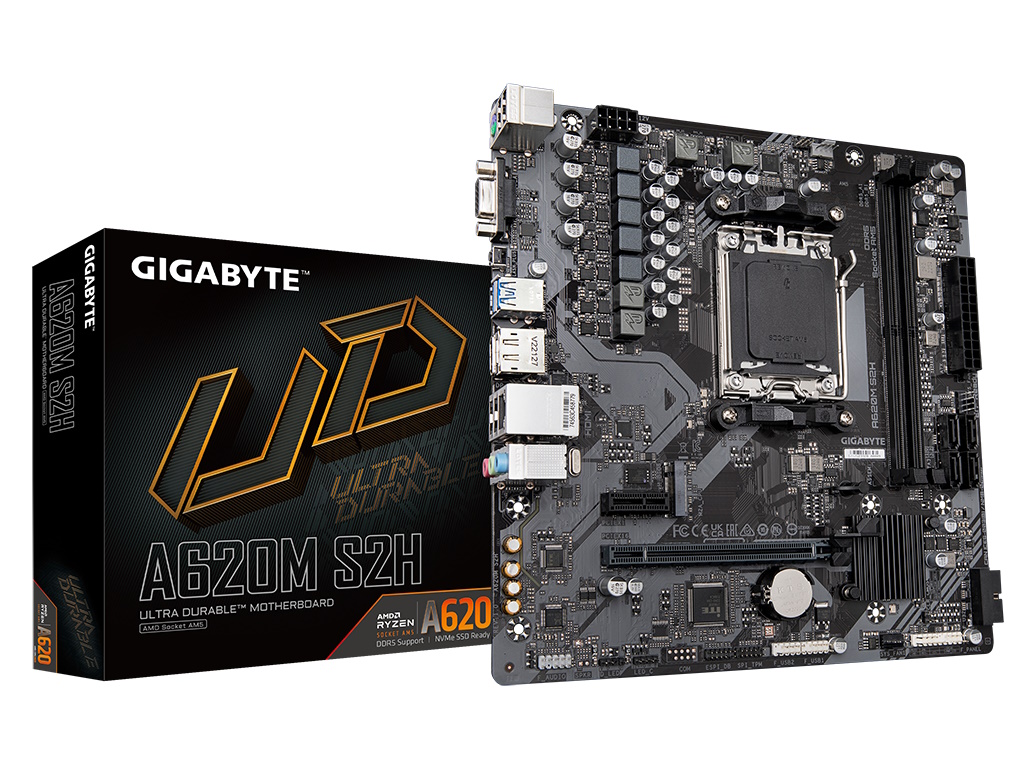 Gigabyte A620M S2H rev. 1.0 micro-ATX matična ploča, AM5, DDR5