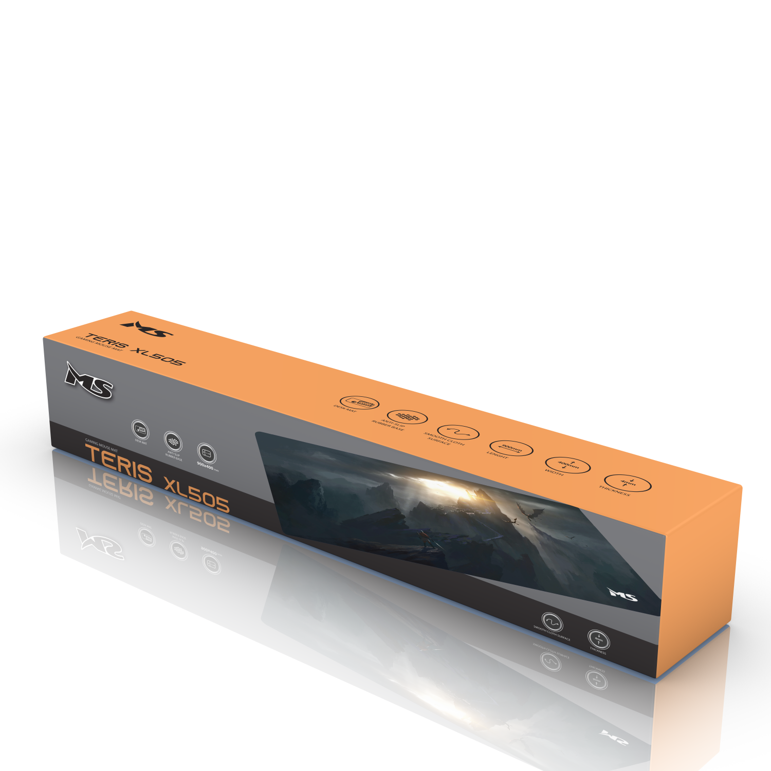 MS TERIS XL505 gejming podloga za miš i tastaturu, 900 × 400 mm