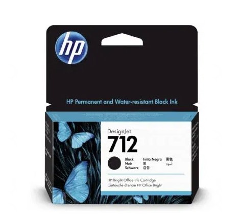 HP 712 crni pigmentni kertridž za DesignJet, 38 ml, 3ED70A