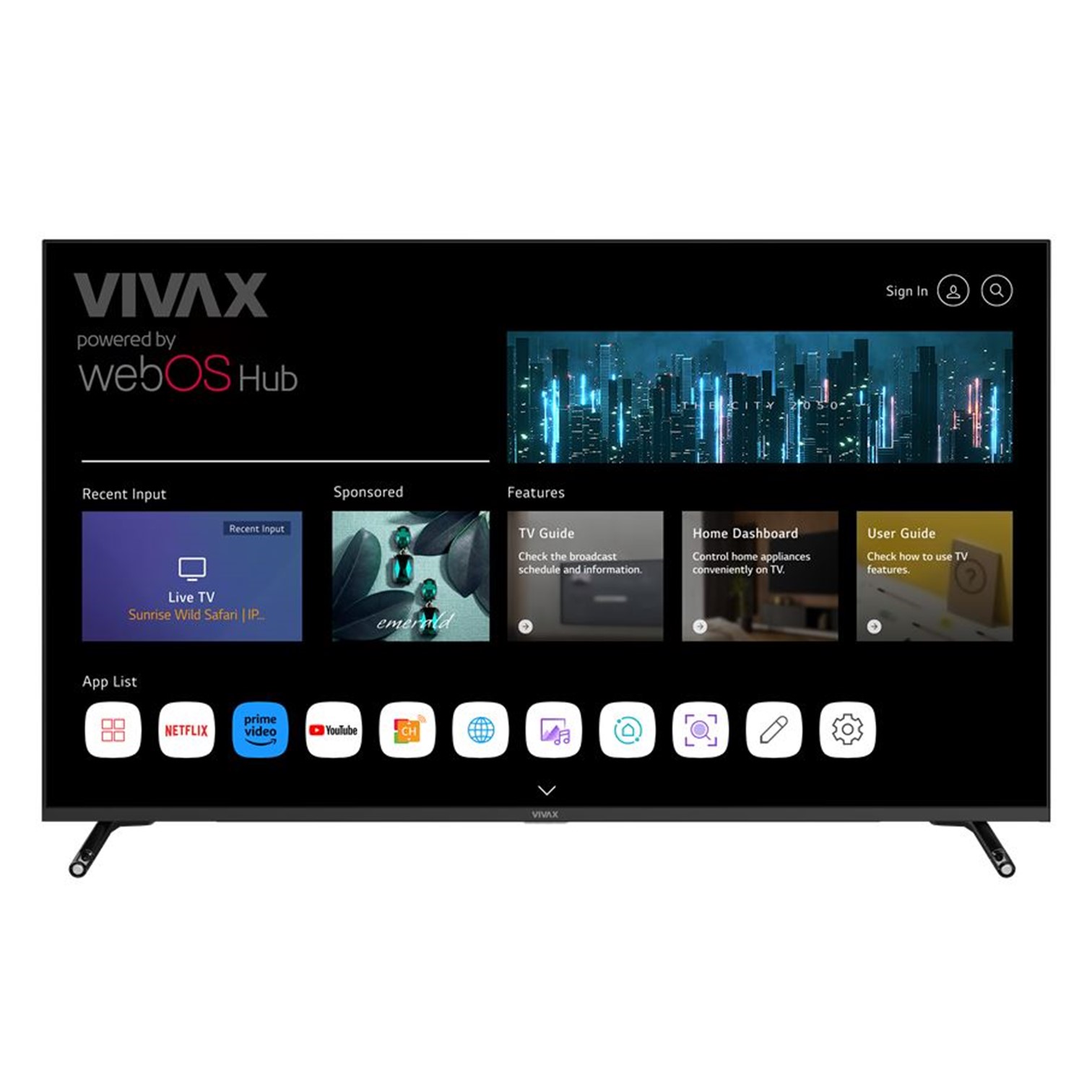 Vivax 55S60WO 55-inčni 4K UHD Smart TV sa webOS-om