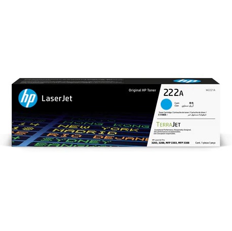 HP 222A Cyan W2221A originalni laserski toner, do 1.200 strana