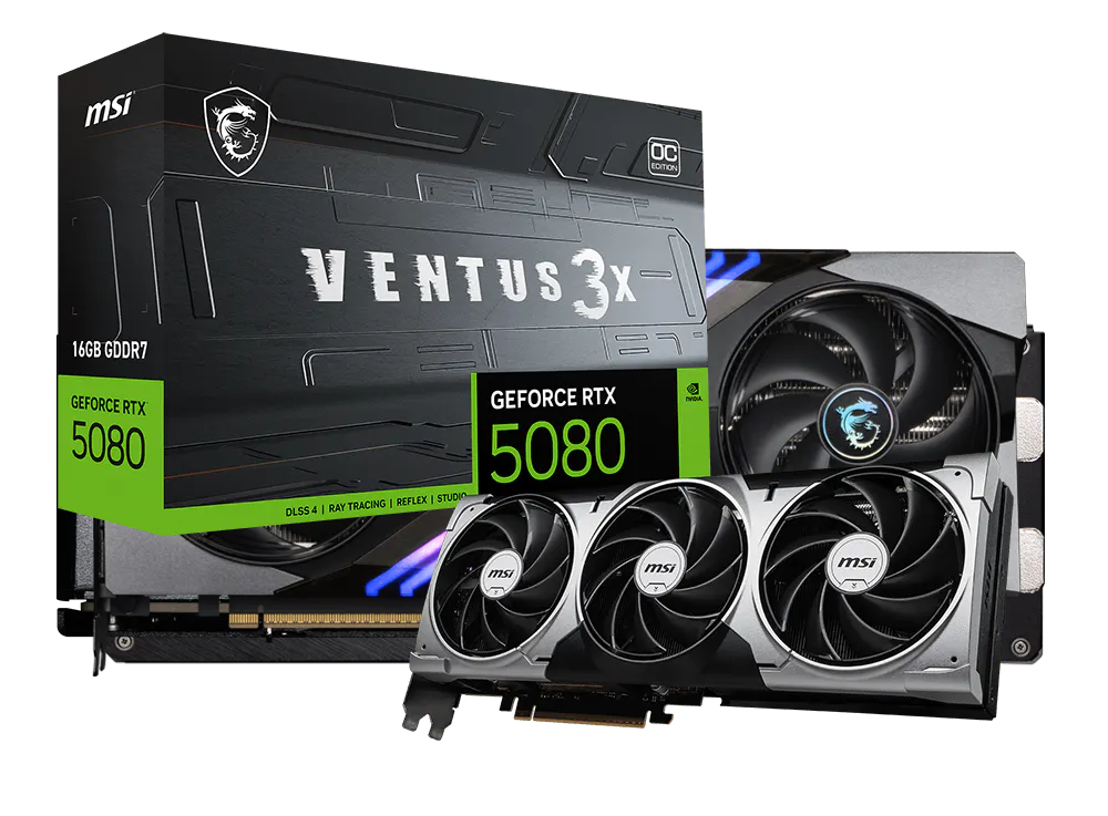 MSI GeForce RTX 5080 16G Gaming Trio OC grafička kartica, 16 GB GDDR7