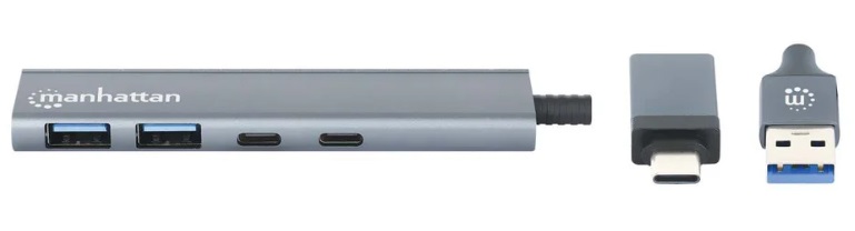 Manhattan 181075 USB hub 2x2 USB-A/USB-C, 5 Gbps