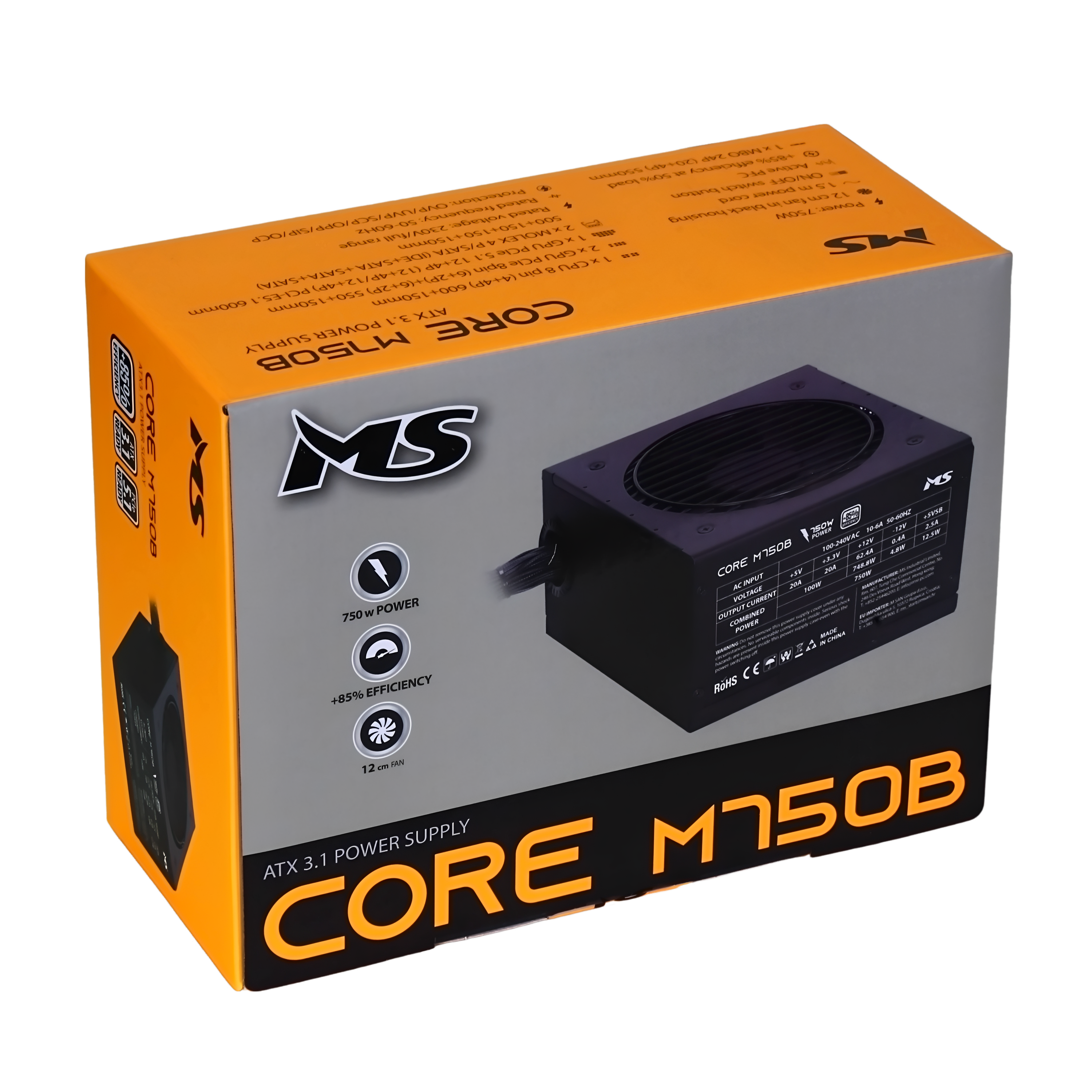 Napajanje za računar MS CORE M750B ATX 3.1, 750 W