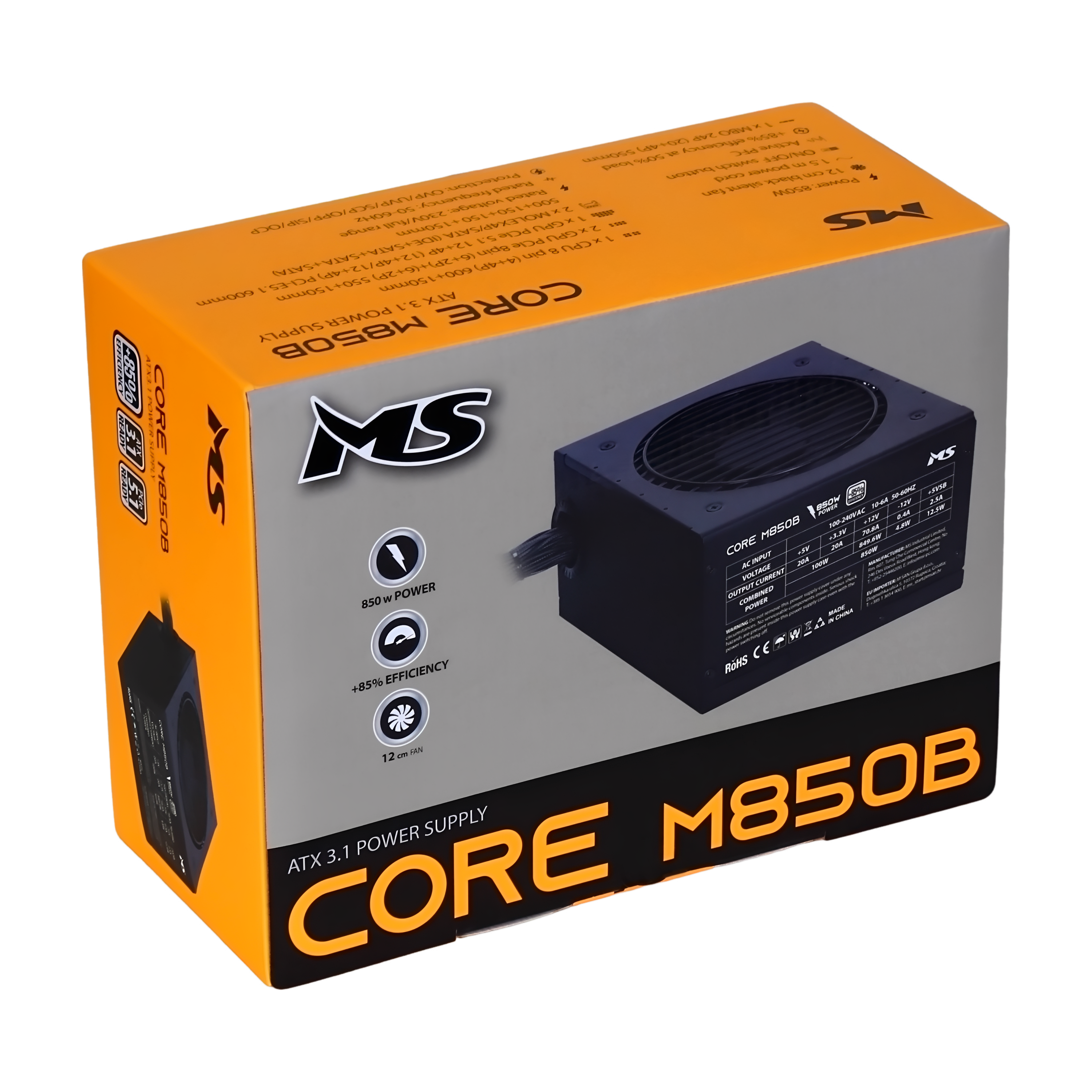 MS CORE M850B ATX 3.1 napajanje 850 W