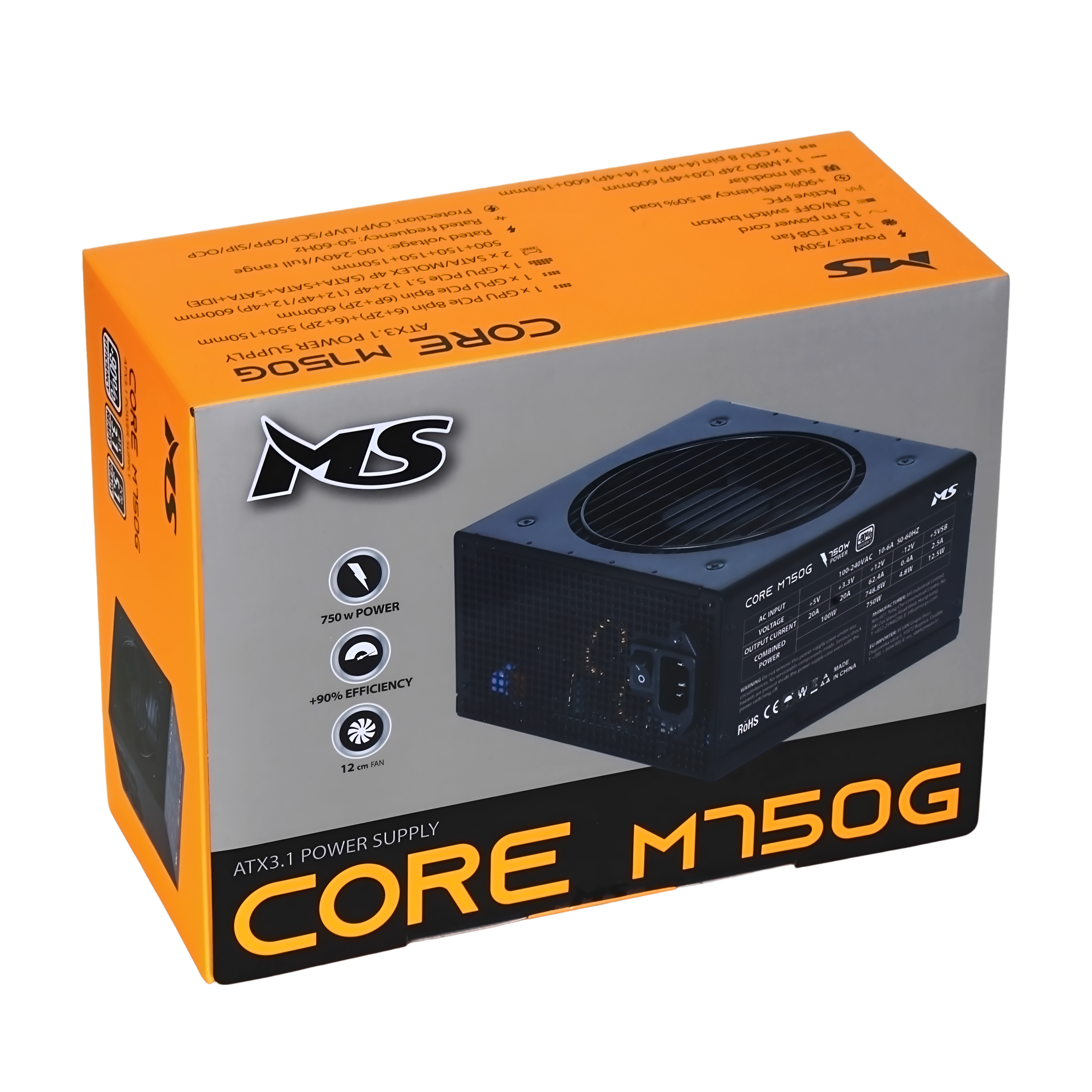 MS CORE M750G ATX 3.1 modularno napajanje 750 W