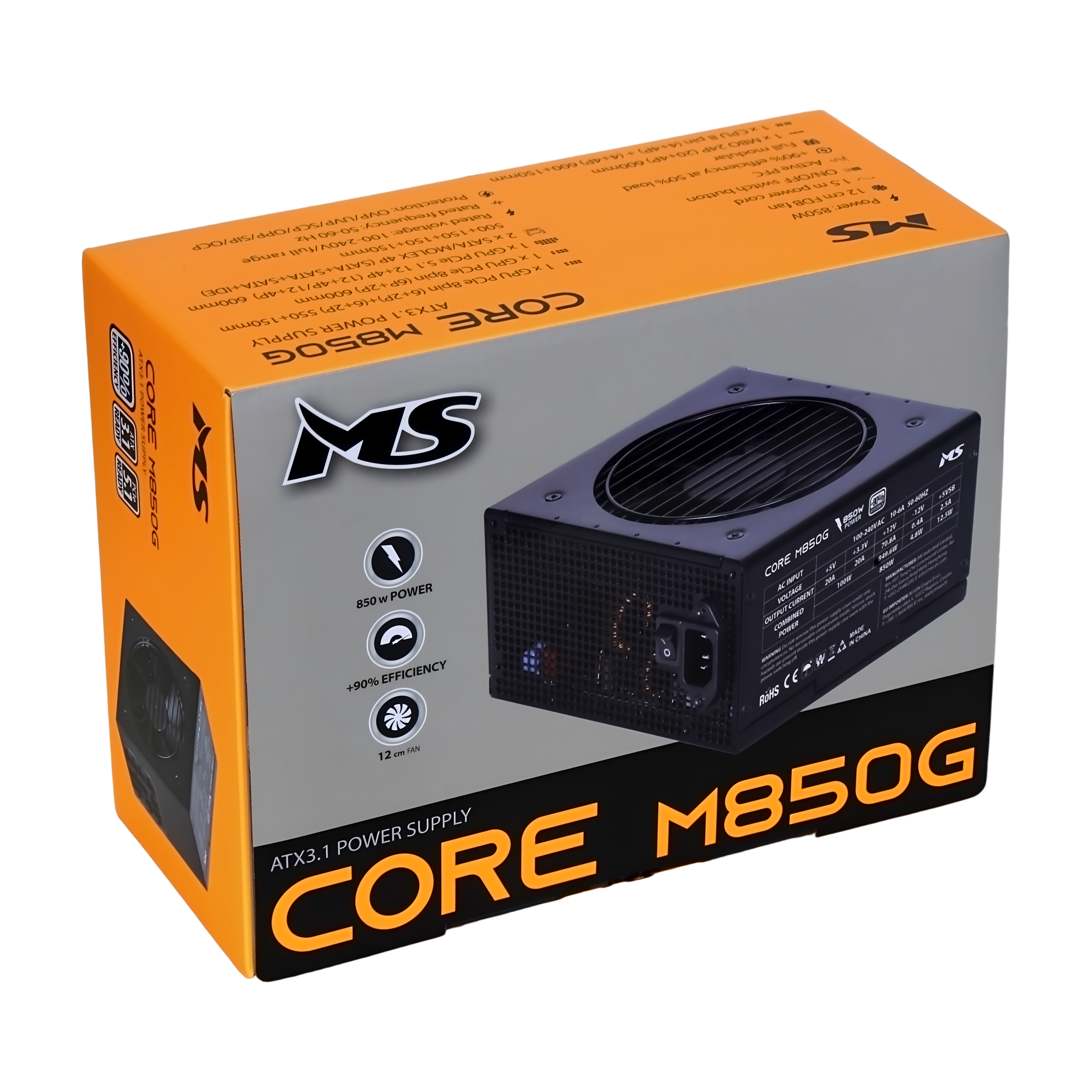 MS CORE M850G ATX 3.1 modularno napajanje 850 W