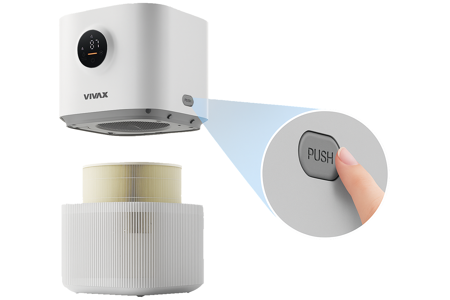 VIVAX AP-250M W AERIS Compact prečišćivač vazduha 250 m³/h