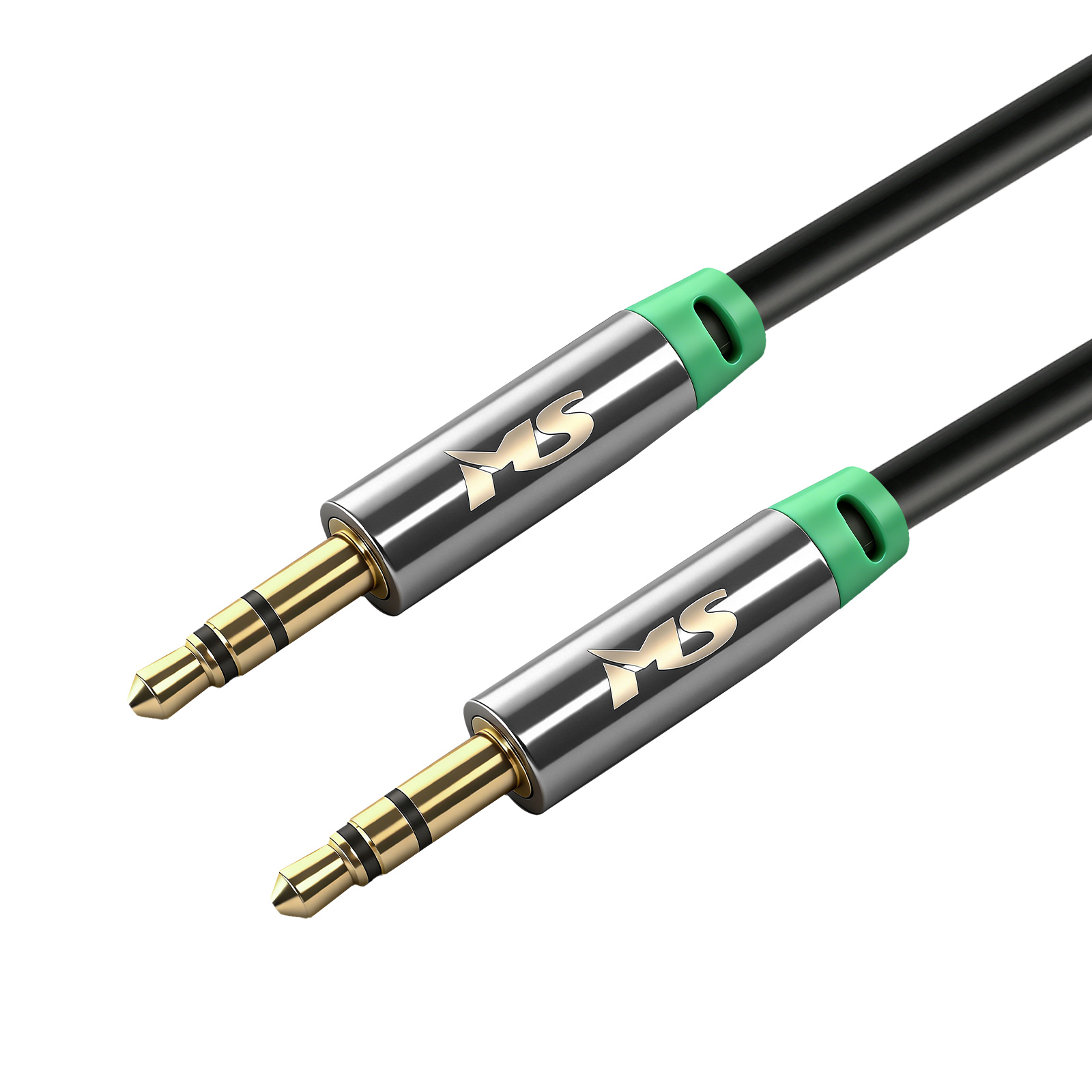 MS audio kabl 3,5 mm muški–muški, 1 m, crni