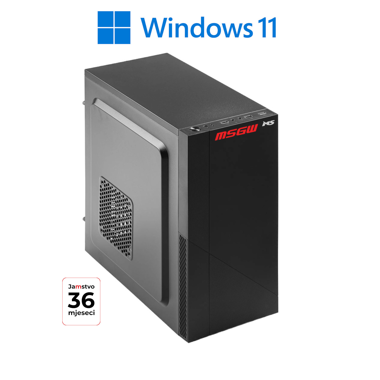 MSGW Basic R5 a114 desktop računar, Ryzen 5 4600GE, 16 GB, 512 GB SSD