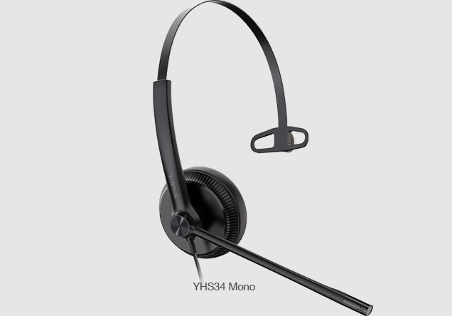 Yealink YHS34 Lite Mono 3rd Party QD–RJ9 monauralne slušalice