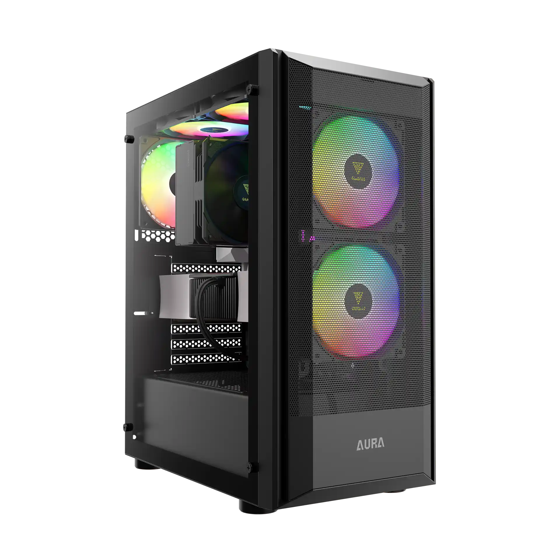 Gamdias Aura GC6 Elite ARGB Midi Tower kućište sa 3 ventilatora