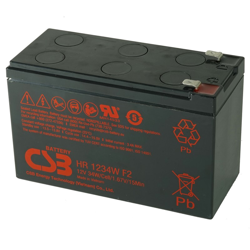 CSB HR1234W 12 V 9 Ah AGM baterija za UPS, F2