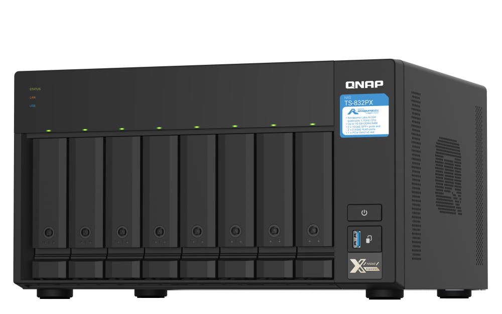 QNAP TS-832PX-4G NAS sa 8 ležišta i 10GbE SFP+