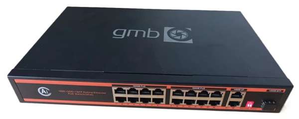 Gembird POE-GS1016PS1 Gigabit PoE switch sa 16 portova, 300 W
