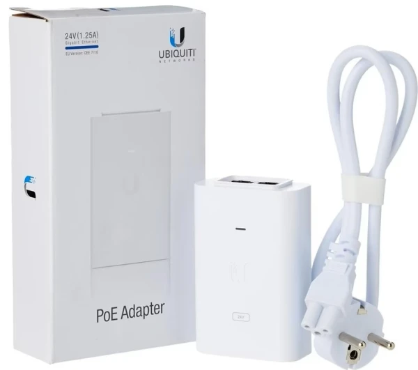 Ubiquiti POE-24-30W-G-WH PoE injektor 24 V, 30 W, Gigabit