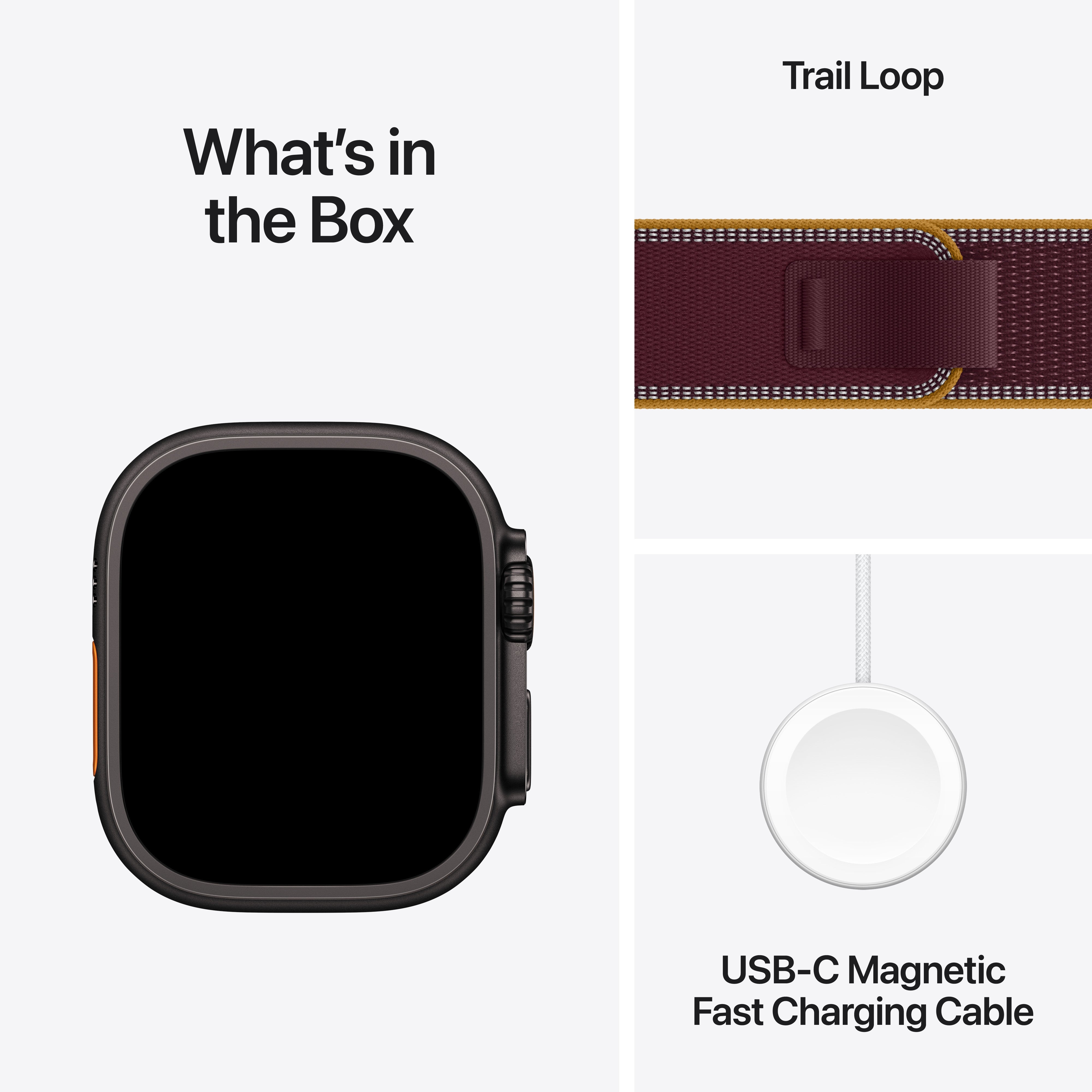 Apple Watch Ultra 4 GPS + Cellular 49 mm, crni titanijum, Trail Loop M/L