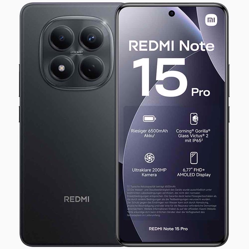 Xiaomi Redmi Note 15 Pro 5G 8/512 GB crni pametni telefon