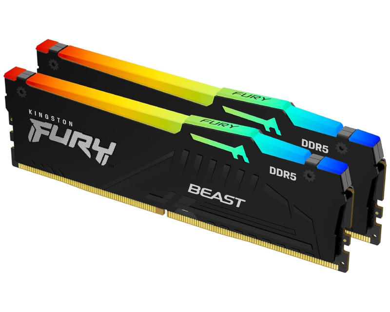 Kingston FURY Beast RGB DDR5 32GB (2×16GB) 6400MT/s CL32
