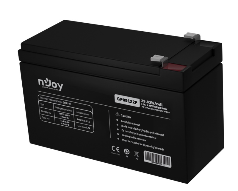 nJoy GP09122F AGM baterija za UPS 12 V 9 Ah