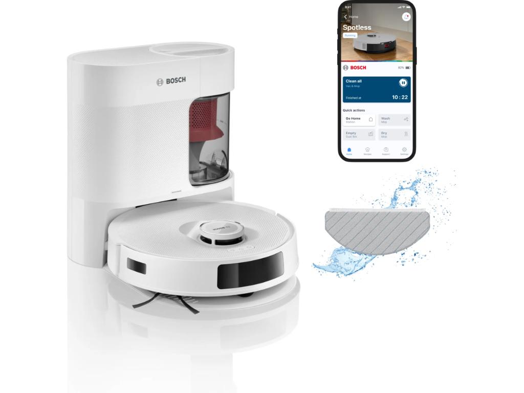 Bosch BCRD2W Spotless Advanced + robot-usisivač sa mopom i stanicom