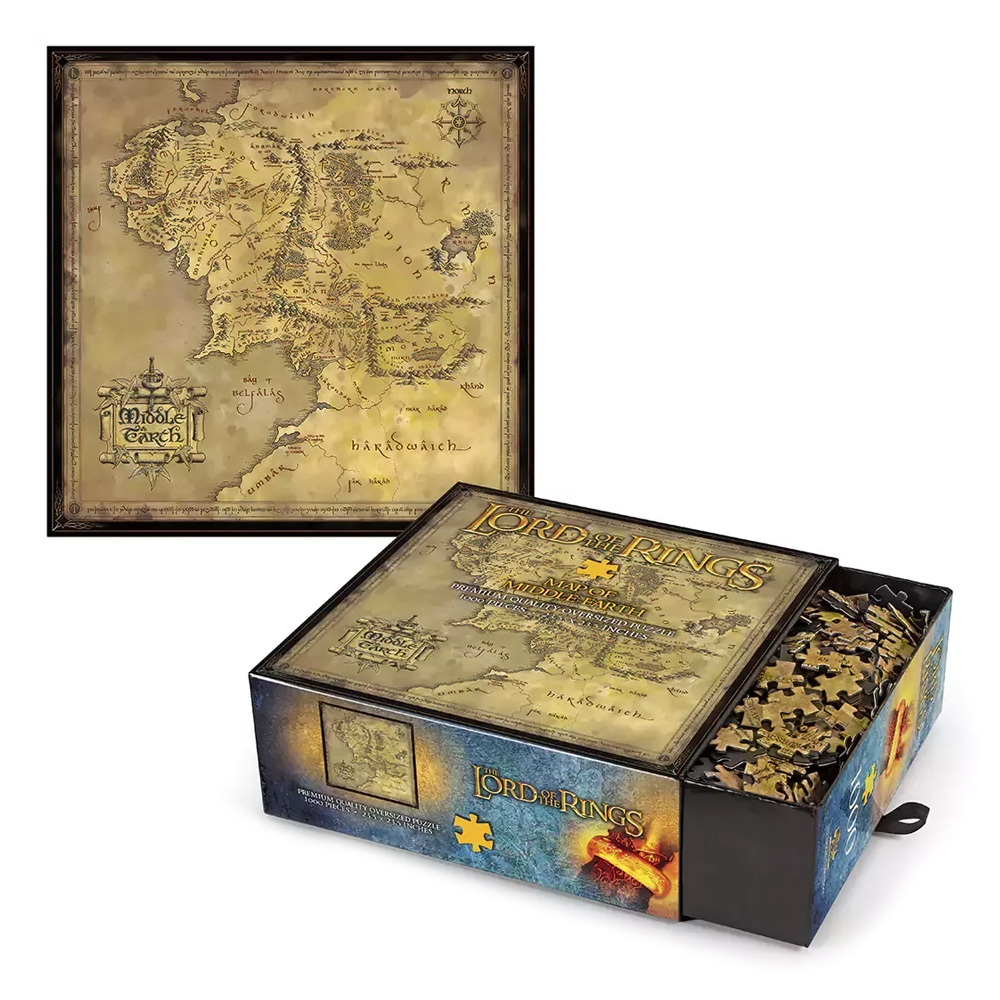 Noble Collection Lord of the Rings slagalica mapa Srednje zemlje, 1000 delova