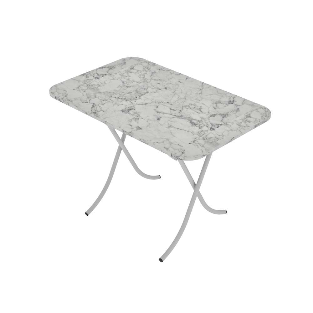 Alesta AL10030BM sklopivi sto 70 × 100 cm, beli mermer