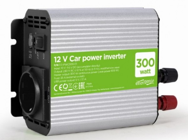 Gembird EG-PWC300-01 auto inverter 12 V, 300 W