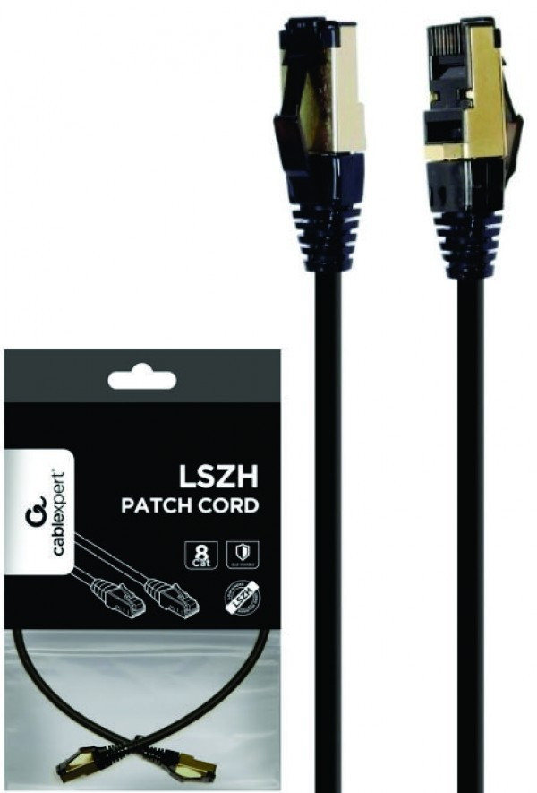 Gembird PP8-LSZHCU-BK-0.5M Cat 8 mrežni kabl 0,5 m