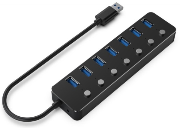 Gembird UHB-U3P7P-01 USB 3.1 Gen 1 hab sa 7 portova