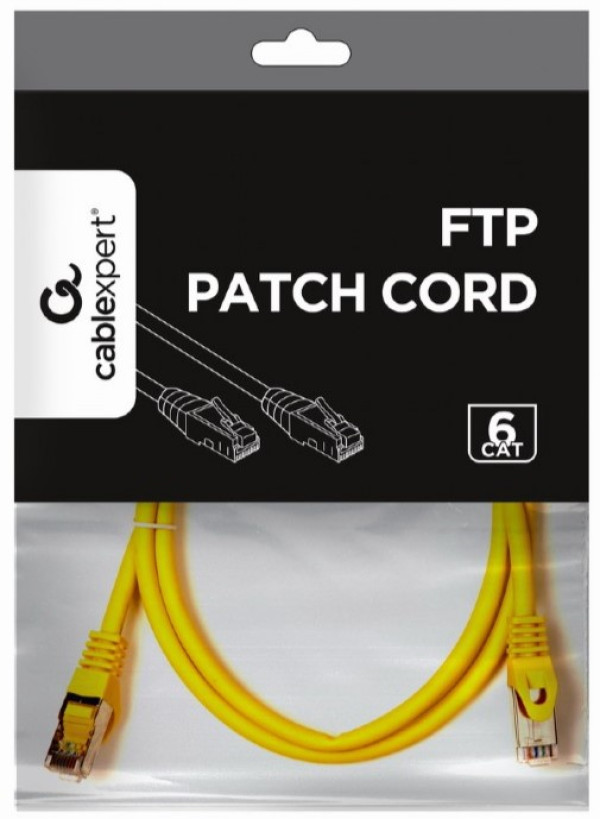 Gembird PP6-1M/Y CAT6 FTP mrežni kabl 1 m, žuti
