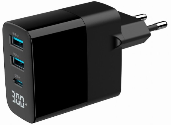 Gembird TA-UC-PDQC30LCD-BK-02 GaN USB punjač 30 W