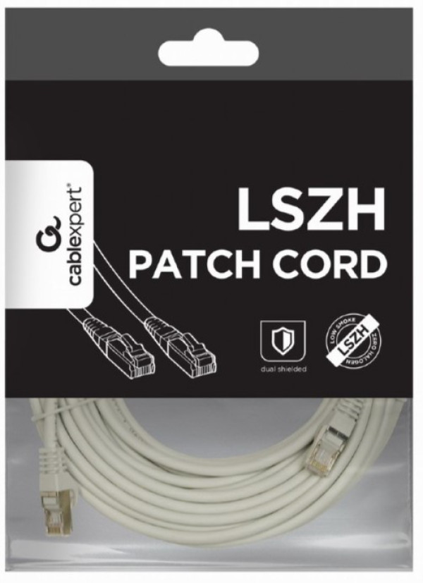 Gembird Cat6A S/FTP LSZH mrežni kabl, sivi, 15 m