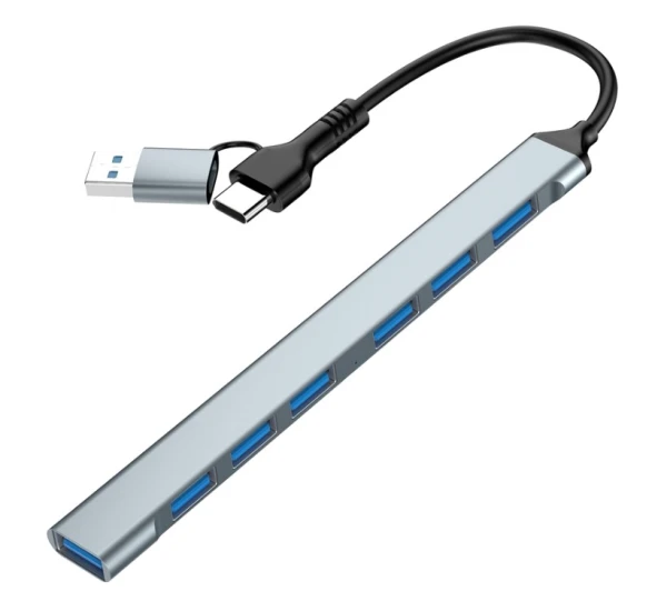 Gembird UHB-ACM-U3P1U2P6-01 USB hub sa 7 portova, USB-A i USB-C