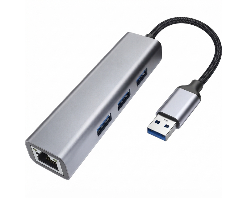 E-Green KON00464 USB 3.0 hub sa Gigabit Ethernet priključkom